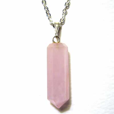Rose Quartz 6 Point Polished Pendant