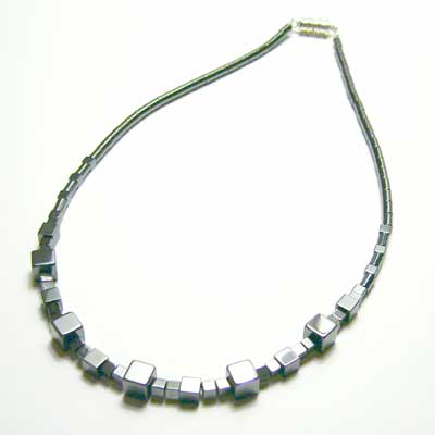 Hematite Cubed Necklace