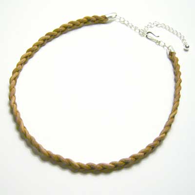 Lariat Braided Natural Tan Leather
