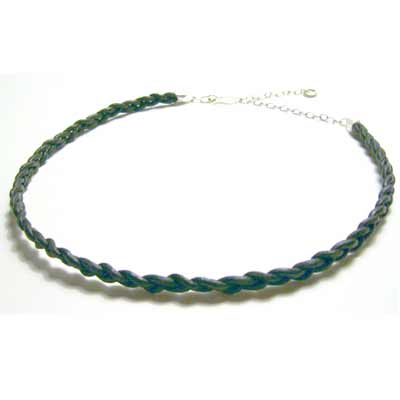 Lariat Braided Black Leather