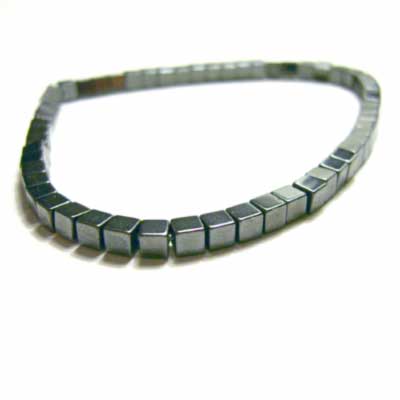Slinky Cube Hematite Bracelet