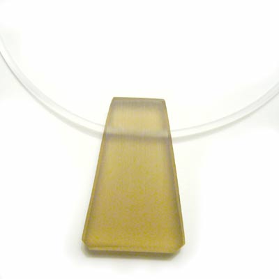 Tangy Taupe Resin Pendant